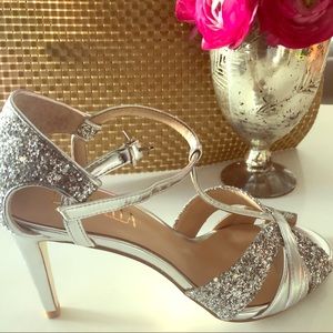 Billy Ella for BHLDN Lucia T-Straps NEW Silver